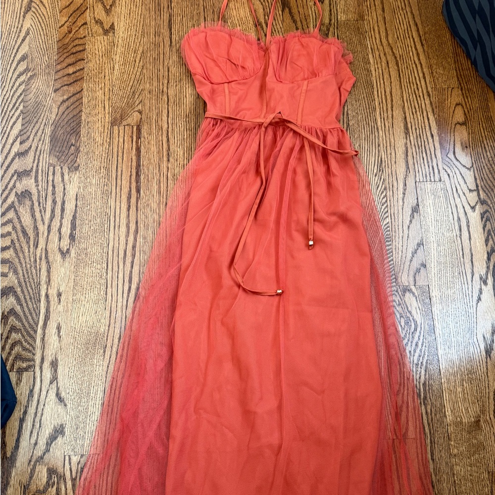 Elegant Coral Women's Dress
